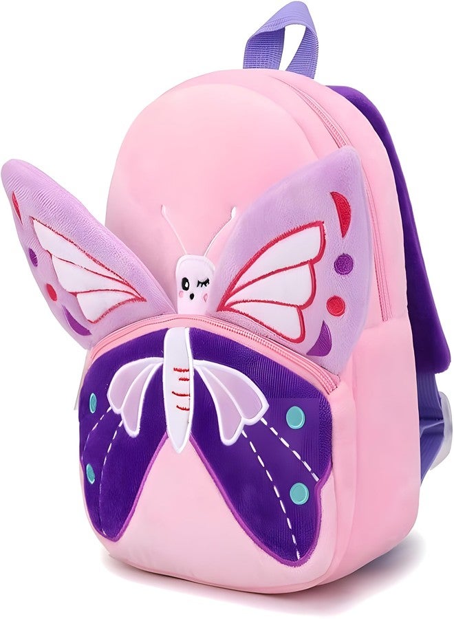 Delicado Cute Small Toddler Kids Preschool Backpack butterfly design Nursery Preschool Playschool School Picnic Travelling Bag for Baby Boy Girl Age 2 to 5 Years. - Image 3
